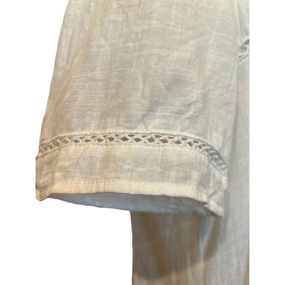 Pink Lily White Floral Embroidered Dress Size S Short Sleeve‎ - Picture 5 of 8